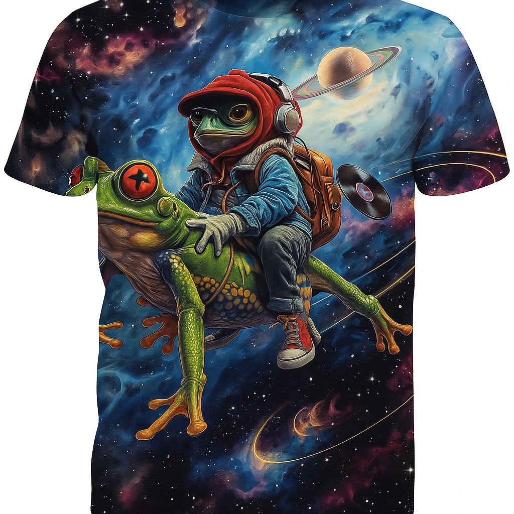 Bass Frog Explorers Graphic Tee - All-Over Print