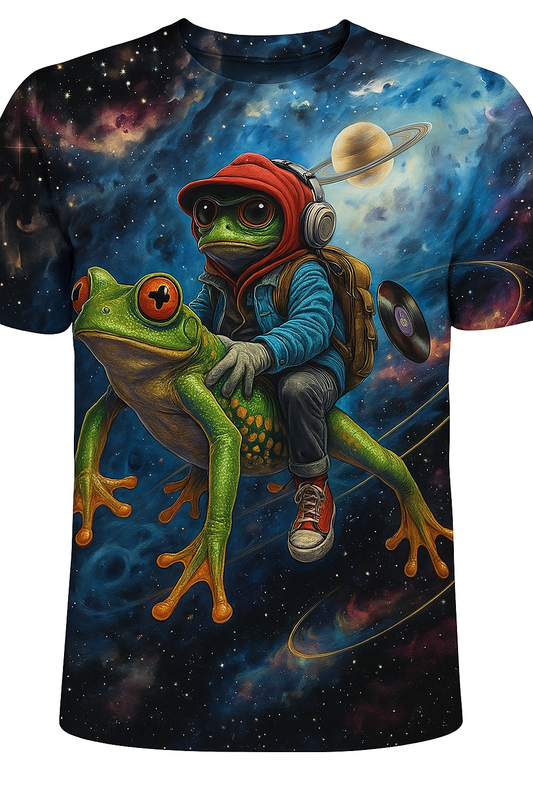 Bass Frog Explorers Graphic Tee - All-Over Print